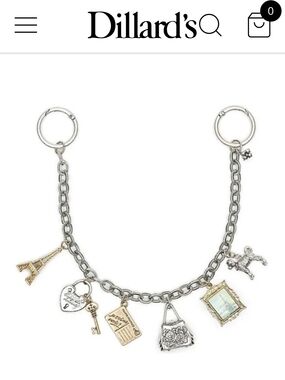 Patricia Nash NWT Paris Handbag Charm - Silver & Gold